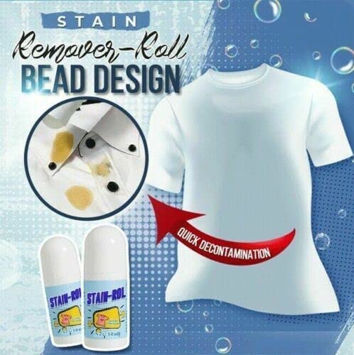 Stain Remover for Clothes | Multi-Purpose Roll Bead Fabric Clothes Stain Remover Pan | Instant Stain Remover for Cotton, Linen, Polyester, Blended Fabric, Denim, Down Jacket
