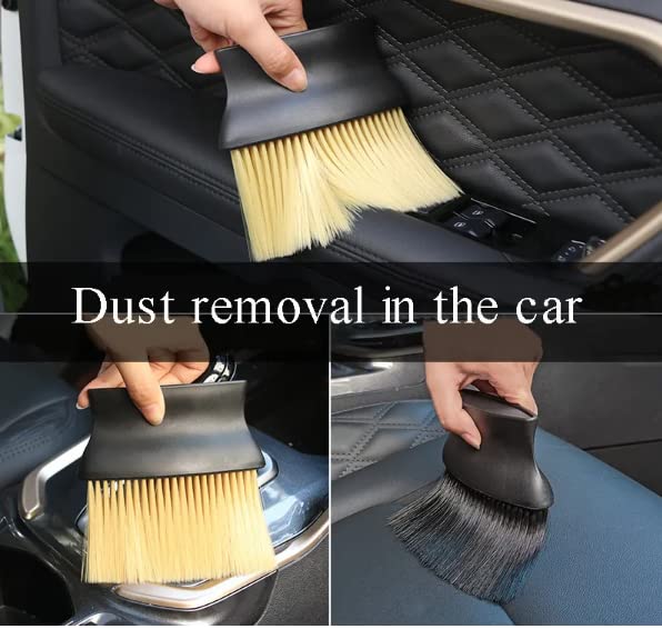 Car Interior AC Vents Cleaning Brush Soft Duster Interior Cleaning Detailing Accessories Dusting Tool for Automotive Accessory Car Cleaning Brush AC Vent Cleaning for Car Dashboard Dust Dirt